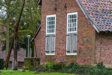 Alman muensterland 'indeki eski çiftlik evleri