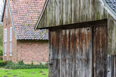 Alman muensterland 'indeki eski çiftlik evleri