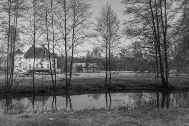 Bahar zamanı Barlo 'da Bocholt yakınlarındaki Westphalia' da
