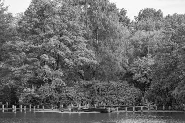 Borken yakınlarındaki Alman Muensterland 'inde güzel göller