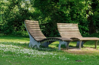 Borken yakınlarındaki Alman Muensterland 'inde güzel göller