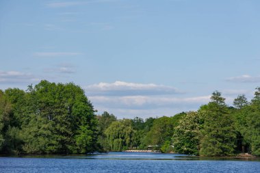 Borken yakınlarındaki Alman Muensterland 'inde güzel göller
