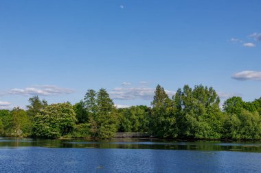 Borken yakınlarındaki Alman Muensterland 'inde güzel göller