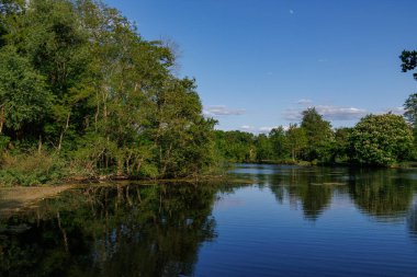 Borken yakınlarındaki Alman Muensterland 'inde güzel göller