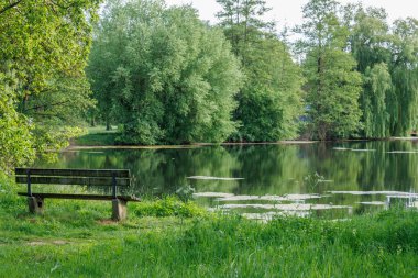 Borken yakınlarındaki Alman Muensterland 'inde güzel göller