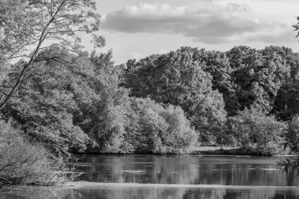 Borken yakınlarındaki Alman Muensterland 'inde güzel göller