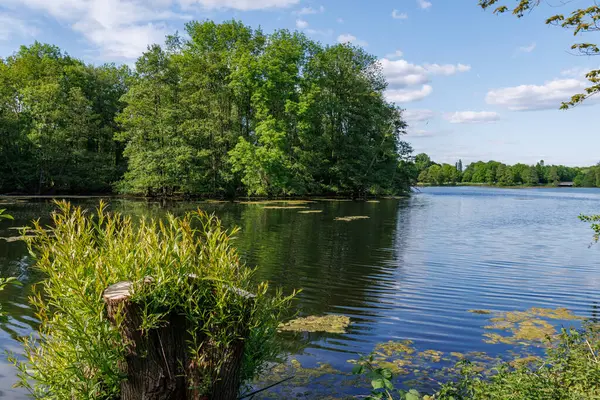Borken yakınlarındaki Alman Muensterland 'inde güzel göller