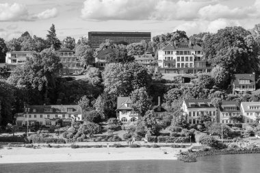 Almanya 'da Hamburg şehri ve limanı