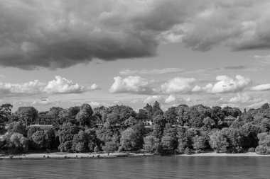 Almanya 'da Hamburg şehri ve limanı