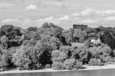 Almanya 'da Hamburg şehri ve limanı