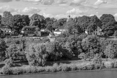 Almanya 'da Hamburg şehri ve limanı