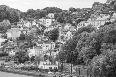 Almanya 'da Hamburg şehri ve limanı