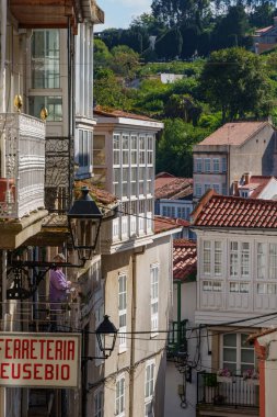 İspanya 'daki küçük betanzos şehri.