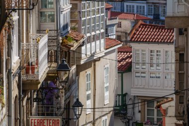 İspanya 'daki küçük betanzos şehri.