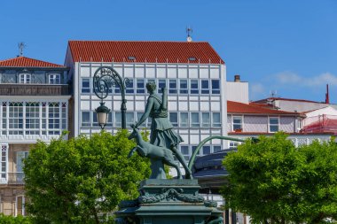 İspanya 'daki küçük betanzos şehri.