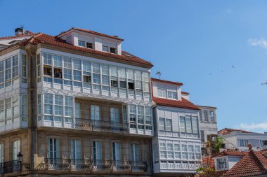 İspanya 'daki küçük betanzos şehri.