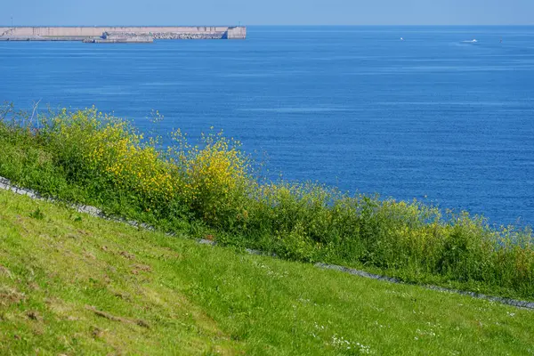 İspanya kıyısındaki Gijon şehri