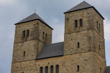 Coesfeld yakınlarındaki Alman Baumberge 'inde yürüyüş.