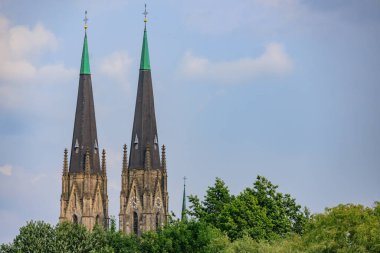 Coesfeld yakınlarındaki Alman Baumberge 'inde yürüyüş.