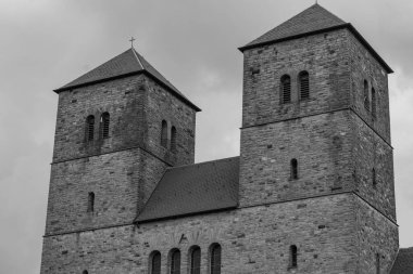 Coesfeld yakınlarındaki Alman Baumberge 'inde yürüyüş.