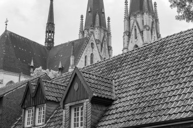 Coesfeld yakınlarındaki Alman Baumberge 'inde yürüyüş.