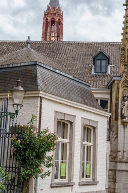 Maastricht şehri Hollanda 'daki Maas Nehri' nde.