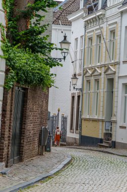 Maastricht şehri Hollanda 'daki Maas Nehri' nde.