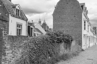 Maastricht şehri Hollanda 'daki Maas Nehri' nde.