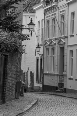 Maastricht şehri Hollanda 'daki Maas Nehri' nde.