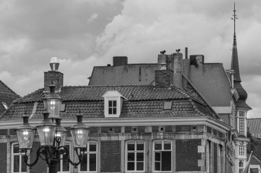 Maastricht şehri Hollanda 'daki Maas Nehri' nde.