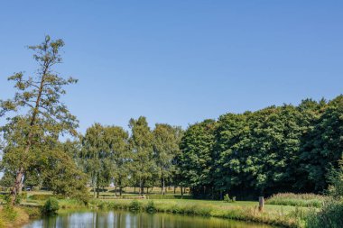 Westphalia 'daki Raesfeld köyünde yaz mevsimi