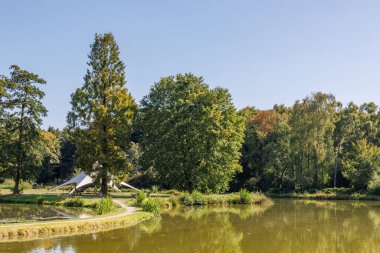 Westphalia 'daki Raesfeld köyünde yaz mevsimi