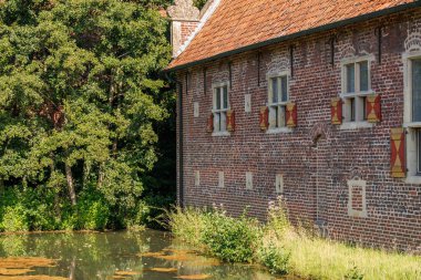 Westphalia 'daki Raesfeld köyünde yaz mevsimi
