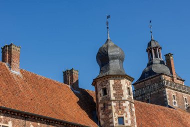 Westphalia 'daki Raesfeld köyünde yaz mevsimi