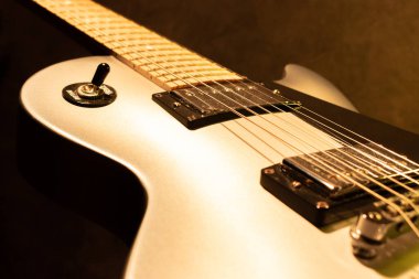 Vaduz, Lihtenştayn, 28 Eylül 2022 Elektro gitar Gibson Les Paul Studio Gri renkli akçaağaç yaprağı fretboard resmi