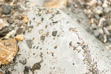 Klausenpass, Uri, İsviçre, 29 Ekim 2022 İsviçre Alpleri 'ndeki bir buz oluşumunun makro çekimi.