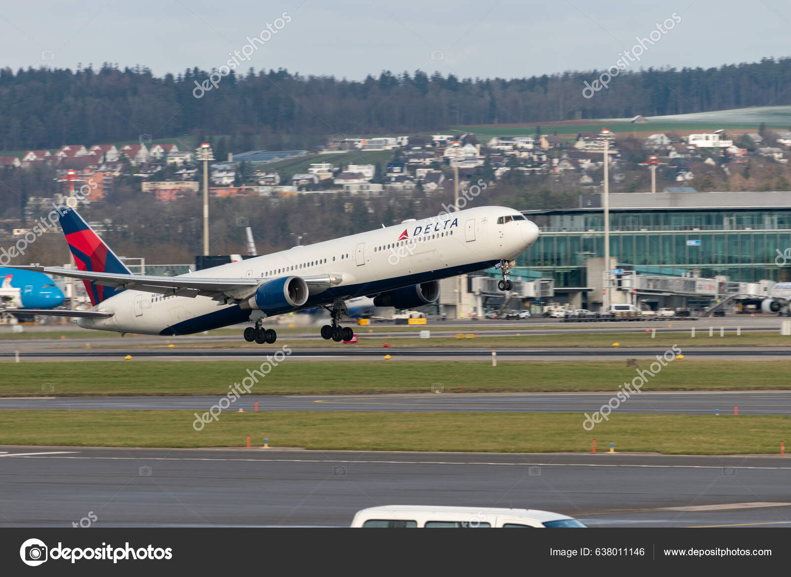 Zurich Switzerland January 2023 Delta Airlines Boeing 767 432Er