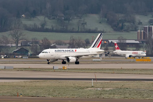 Zürich Schweiz Januari 2023 Air France Airbus A319 115 Flygplan — Stockfoto