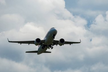 Zurich, Switzerland, September 27, 2022 Swiss international airlines Airbus A320-271N aircraft is departing from runway 32 on a cloudy day