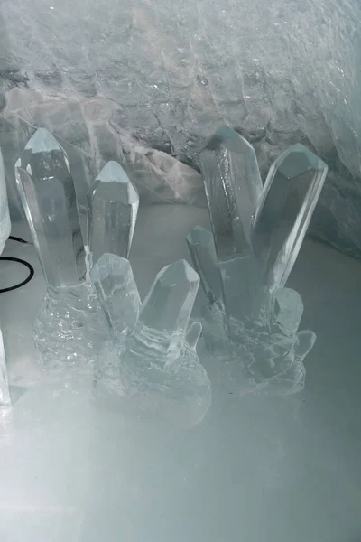 Юнгфрауйох Кантон Берн Швейцарія Лютого 2023 Року Кришталеве Мистецтво Льоду — стокове фото