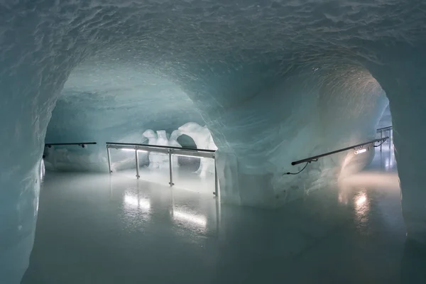 Jungfraujoch Canton Bern Svájc 2023 Február Underground Tunnel System Ice — Stock Fotó