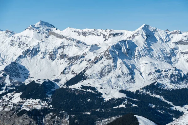 Eigergletscher Cantão Berna Suíça Fevereiro 2023 Incrível Bela Vista Sobre — Fotografia de Stock