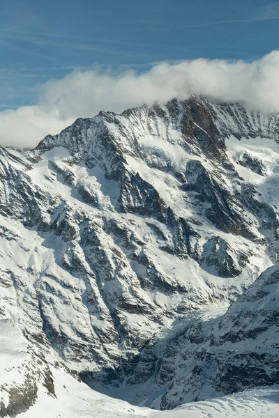 스위스 베른의에 레츠커 2023 일맑은 눈덮인 알프스 의믿을 수없을 정도로 — 스톡 사진