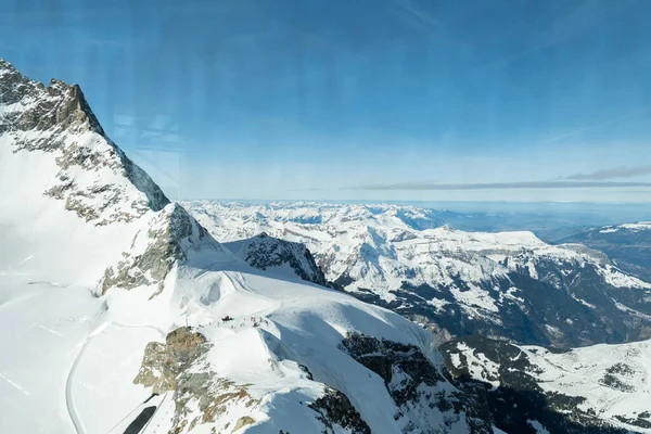Jungfraujoch Canton Bern Sviçre Şubat 2023 Güzel Güneşli Bir Günde — Stok fotoğraf