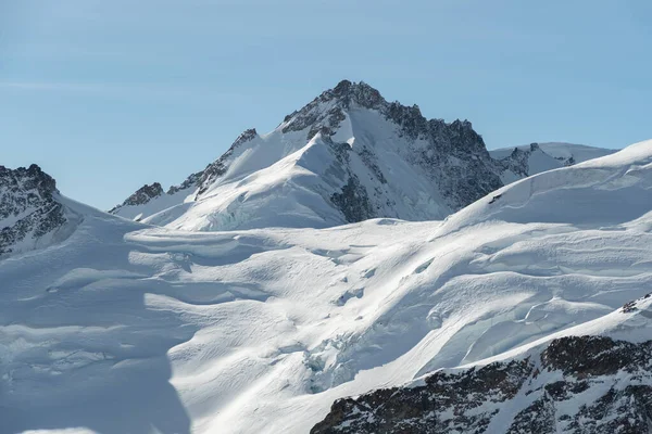Jungfraujoch Canton Berne Suisse Février 2023 Vue Imprenable Sur Montagne — Photo