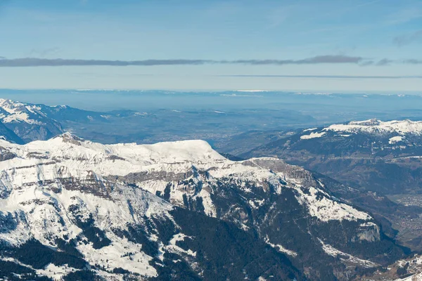 Юнгфрауйох Кантон Берн Швейцарія Лютого 2023 Дивовижний Краєвид Над Снігом — стокове фото