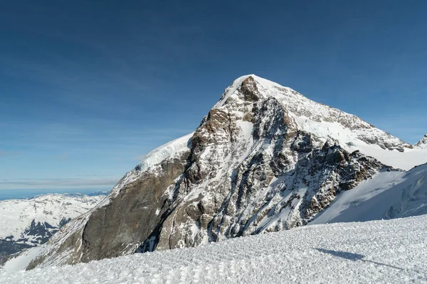 Jungfraujoch Cantão Berna Suíça Fevereiro 2023 Vista Deslumbrante Sobre Panorama — Fotografia de Stock