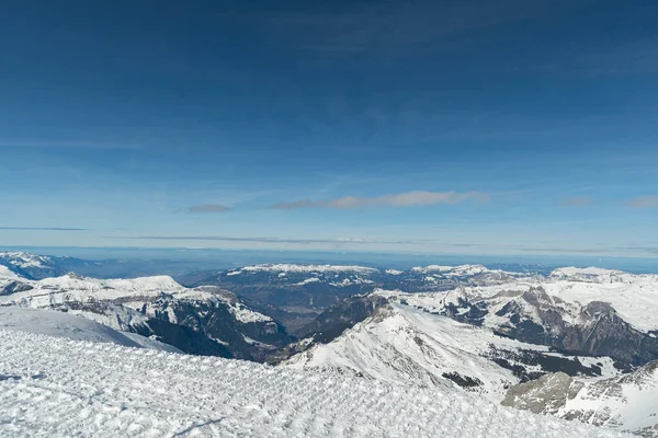 Jungfraujoch Canton Bern Switzerland February 2023 Stunning View Snow Covered — Stock Photo, Image