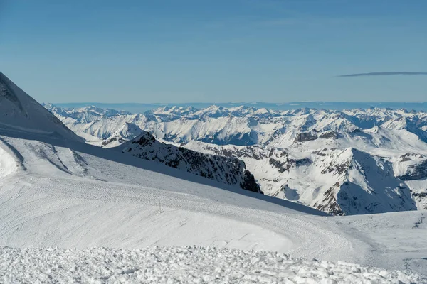 Jungfraujoch Canton Bern Szwajcaria Lutego 2023 Wspaniały Widok Pokrytą Śniegiem — Zdjęcie stockowe