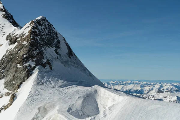 Jungfraujoch Kanton Bern Zwitserland Februari 2023 Prachtig Uitzicht Het Besneeuwde — Stockfoto